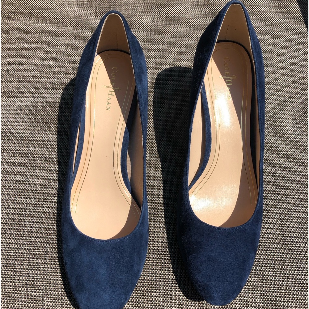 Cole Haan Blue Suede Heels